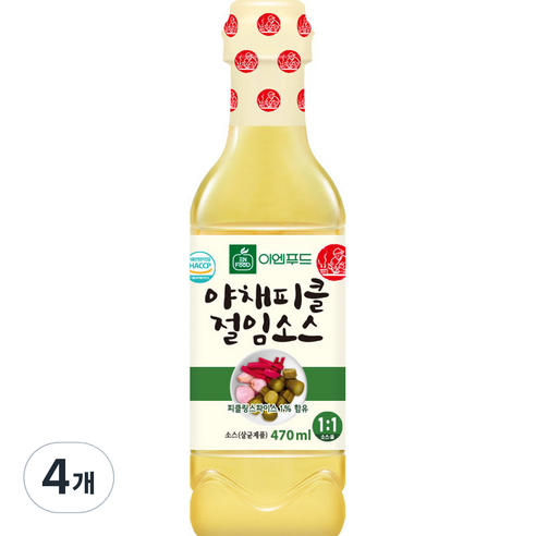 야채피클 절임소스, 4개, 470ml
