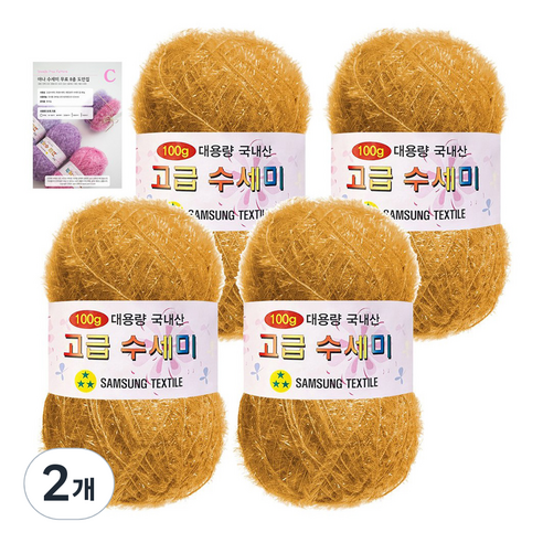 야나 대용량 수세미 100g x 4p + C 인쇄도안 8종 세트, 117 머스타드, 2개