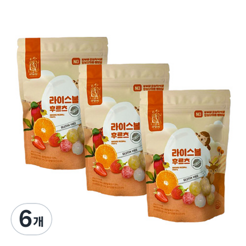 아비삭 라이스볼, 후르츠, 6개, 30g