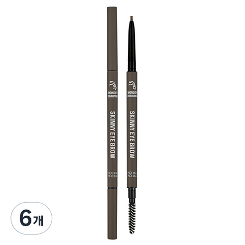홀리카홀리카 원더드로잉 스키니 아이브로우 0.5g, 05호 애쉬브라운, 6개