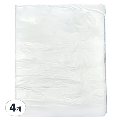 월드크린 분리수거 배접 비닐봉투 백색 50p, 50L, 4개