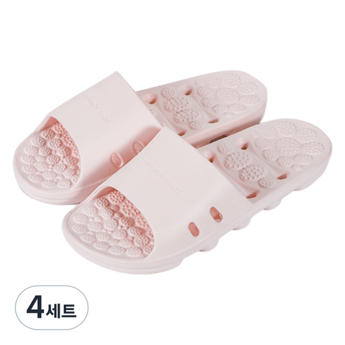언헤브 패션 지압 슬리퍼 230, 01 핑크, 4세트