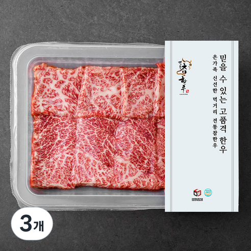 전통참한우 살치살 1등급 구이용 (냉장), 200g, 3개
