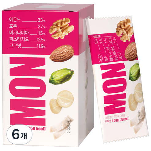 바프 먼투썬 매일견과 월 6p, 120g, 6개