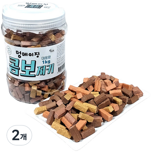 멍메이징 강아지 소프트 간식, 콤보, 1kg, 2개