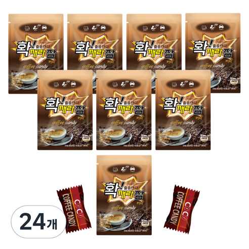확깨라잠 고카페인 졸음캔디 커피맛, 24g, 24개