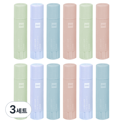 델리 옥수수분말 글루스틱 소형 딱풀 4종 x 3p 세트 9g, 3세트