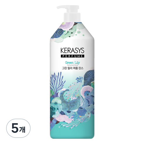 케라시스 그린 릴리 퍼퓸 린스 릴리향, 5개, 1L