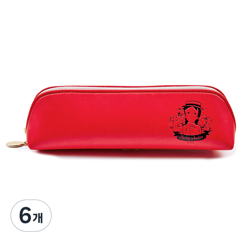 플라잉웨일즈 빨강머리앤 데일리 펜슬 파우치, RED, 6개