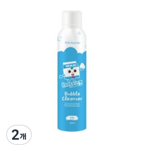 밀크바오밥 베이비앤키즈 버블 바디클렌저 화이트 우유향, 2개, 200ml