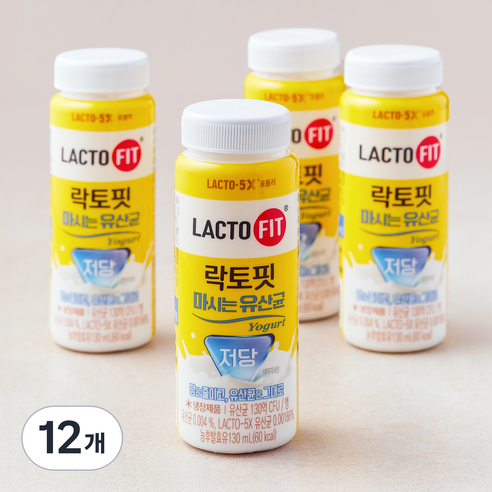 종근당건강 락토핏 마시는유산균 저당, 12개, 1개입, 130ml