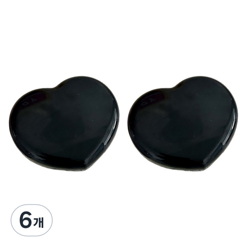 헬씨닷 칼라 하트 렌즈통, 블랙, 6개