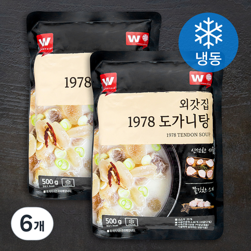 1978 외갓집 도가니탕 (냉동), 6개, 500g