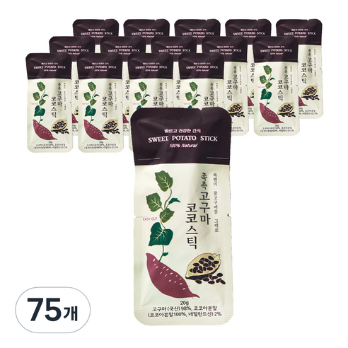 촉촉 고구마 코코스틱, 20g, 75개