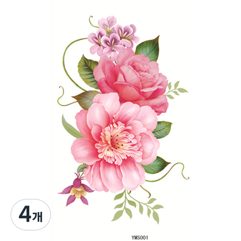 파티복닷컴 타투스티커 JT051 12 x 21 cm, 혼합 색상, 4개