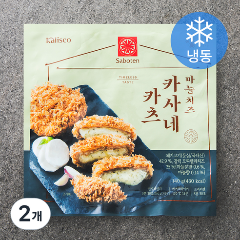 사보텐 마늘치즈 카사네카츠 (냉동), 140g, 2개