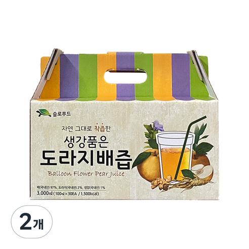 슬로푸드 생강품은 도라지 배즙, 3000ml, 2개