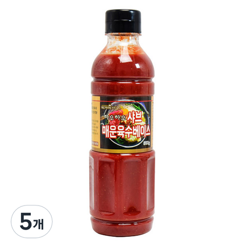 하우하우 매운육수베이스, 500g, 5개