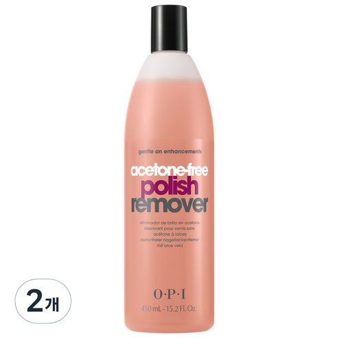 오피아이 Acetone Free Nail Polish Remover, 450ml, 2개
