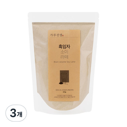 가루선생 흑임자 소이 라떼 가루, 300g, 3개