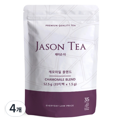 제이슨티 캐모마일 블렌드 침출차, 1.5g, 35개입, 4개