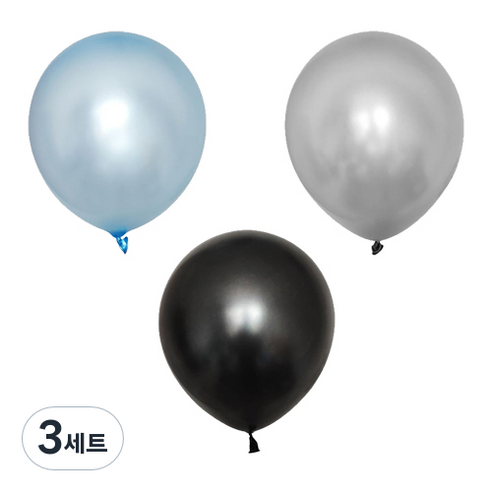 파티 이벤트 펄 풍선 20p 세트, 모던블루톤, 3세트