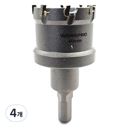 워크프로 일체형 초경홀소 40mm WP403116, 4개