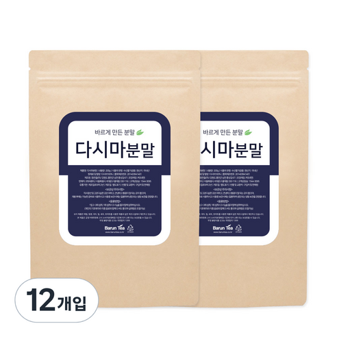 바른티 다시마 분말, 200g, 12개