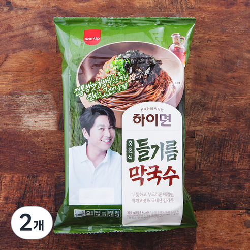 삼립 하이면 홍천식 들기름 막국수 2인분, 358g, 2개