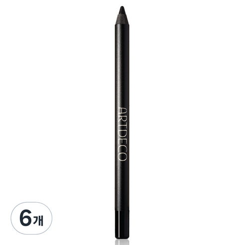 아르데코 소프트 아이라이너 워터프루프 1.2g, 10 블랙, 6개