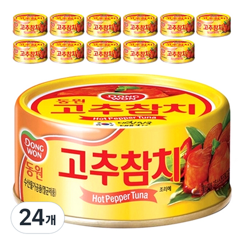 동원 고추 참치, 100g, 24개
