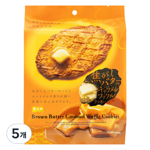 브라운 버터 카라멜 와플 쿠키, 5개, 100g
