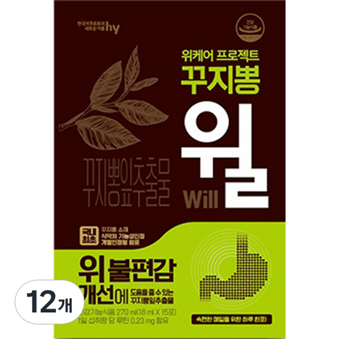 에치와이 위케어 프로젝트 꾸지뽕 윌 15p, 270ml, 12개