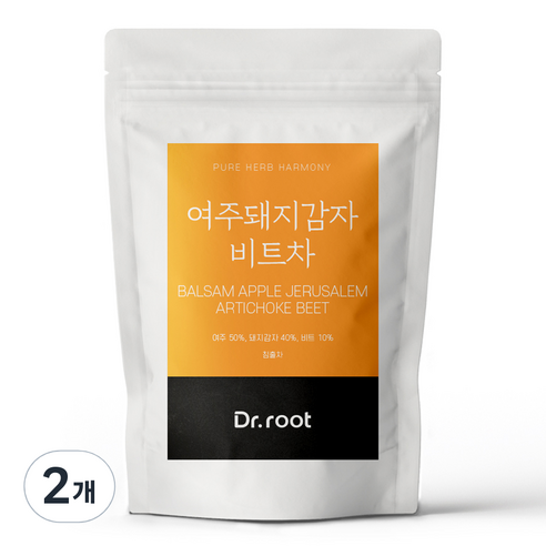 닥터루트 여주 돼지감자 비트차 삼각티백, 1.2g, 25개입, 2개