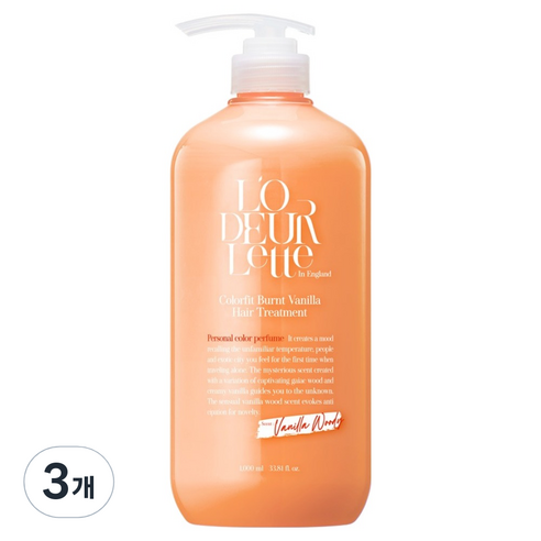 로더렛 컬러핏 번트 바닐라 헤어 트리트먼트, 1L, 3개