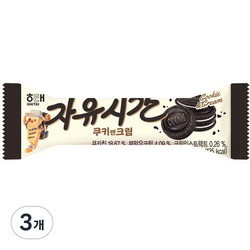 자유시간 쿠키앤크림, 30g, 3개