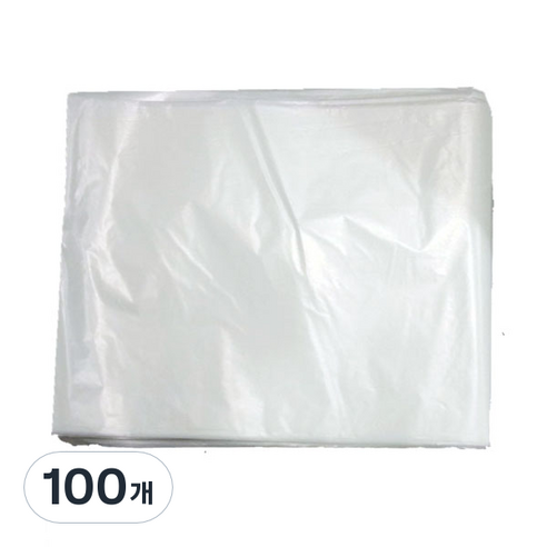재활용 평판 비닐봉투 55 백색, 30L, 100개