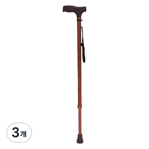 디페이브 클래식 노인 어르신 지팡이 브라운, 3개
