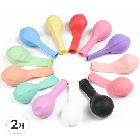 윰스 마카롱컬러 이벤트풍선 50p, 혼합색상, 2개