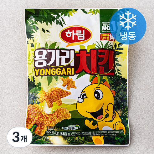 하림 용가리 치킨 (냉동), 300g, 3개