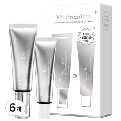 나인위시스 VB 프리미엄 톤업크림 SPF21 50ml+30ml, 화이트, 80ml, 6개