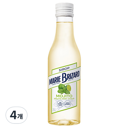마리브리자드 모히또민트 시럽, 250ml, 4개