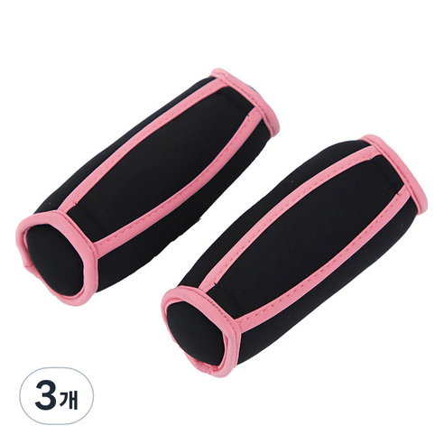 홈다홈트 핸들형 모래주머니 저중량 아령 2p 핑크, 3개, 450g