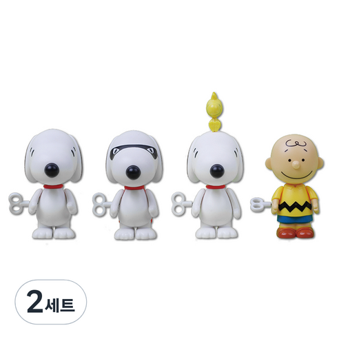 토이락 스누피 태엽 피규어 4종 세트, 2세트