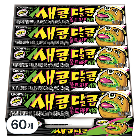 크라운 쌔콤달콤 울트라 키위, 29g, 60개