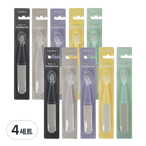 노르디코 남아용 로로칫솔 5종 x 2p 세트, 4개, 10개입, 혼합색상