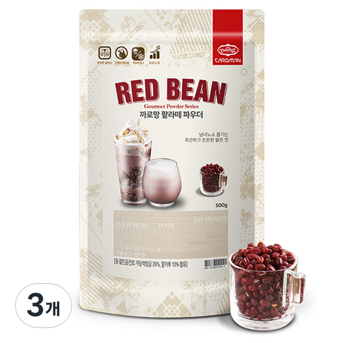 까로망 레드빈 파우더, 500g, 1개입, 3개