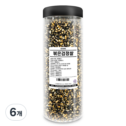 고미네 볶은 검정쌀, 250g, 6개