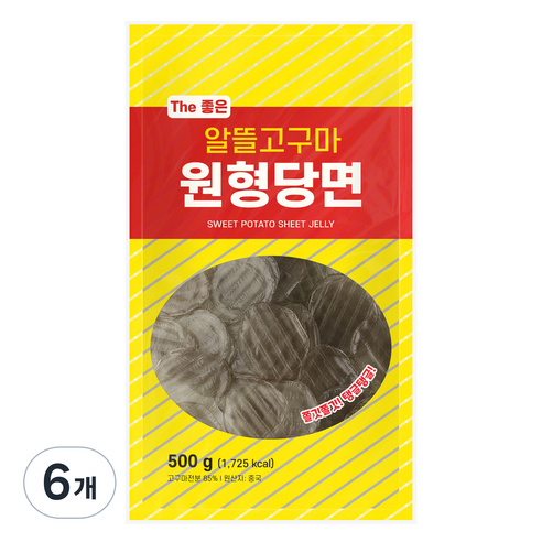 이엔푸드 알뜰 고구마 원형 당면, 6개, 500g