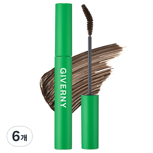 지베르니 밀착 센서티브 볼륨 마스카라 5.5g, 02 블랙브라운, 6개